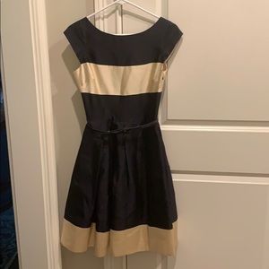 Kate Spade Navy/Cream Silk Dress